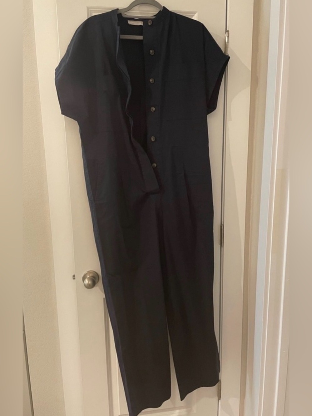 Everlane Navy Utility Jumpsuit Size L - Picture 3 of 10